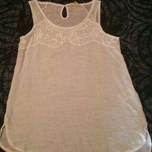 #169 Dept222 White Sheer Women's Tank